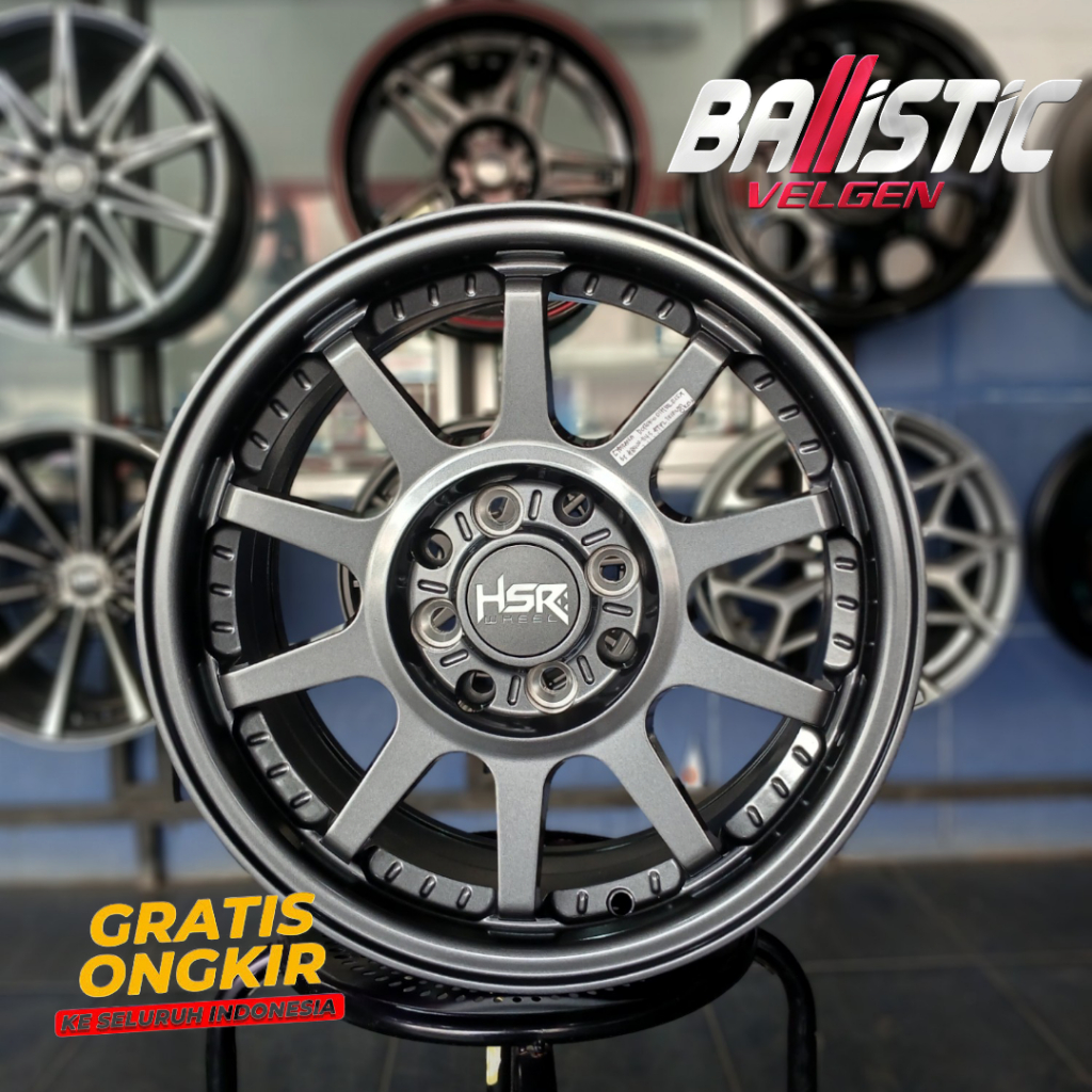 Velg Variasi Mobil Honda Mobilio Ring 15 HSR GYMKANA Pcd 4x100 4x114,3 Bisa Untuk Avanza Xenia Vios