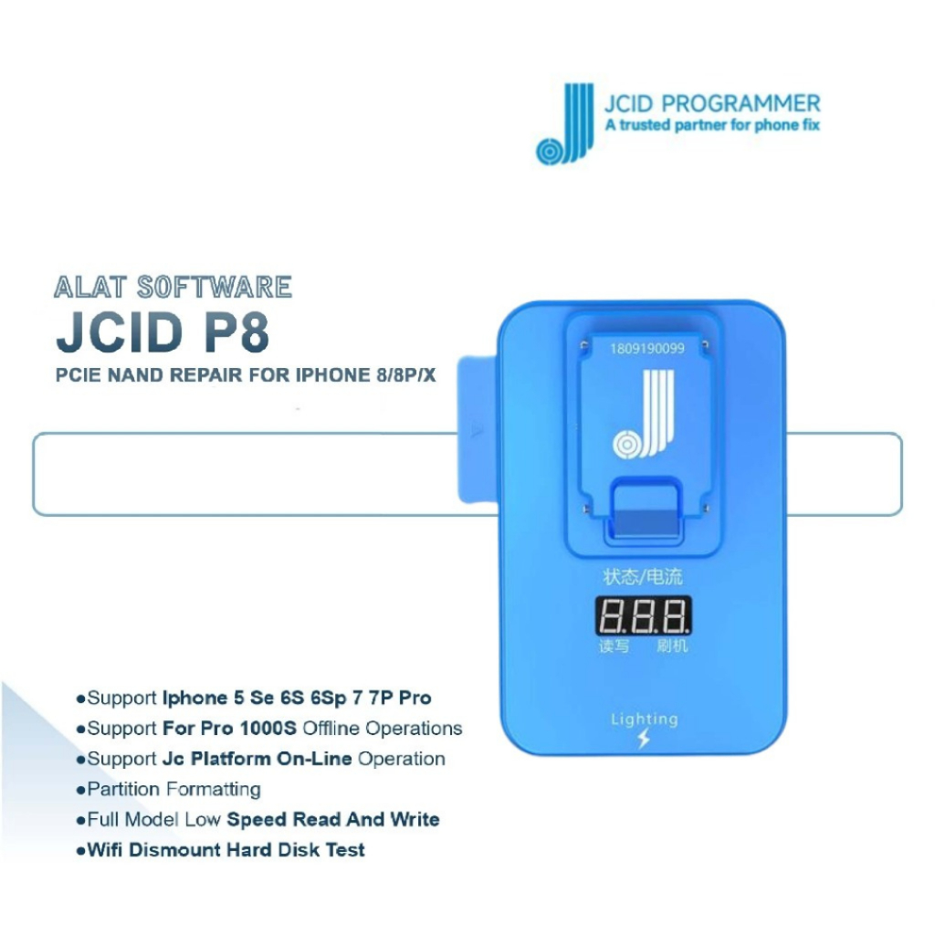 JCID JC-P8 alat software PCIE nand repair for iP 8/8P/X Original