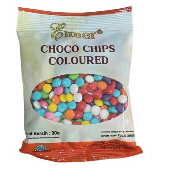 

ELMER CHOCO CHIPS COLORED HALF ROUND 90 GR