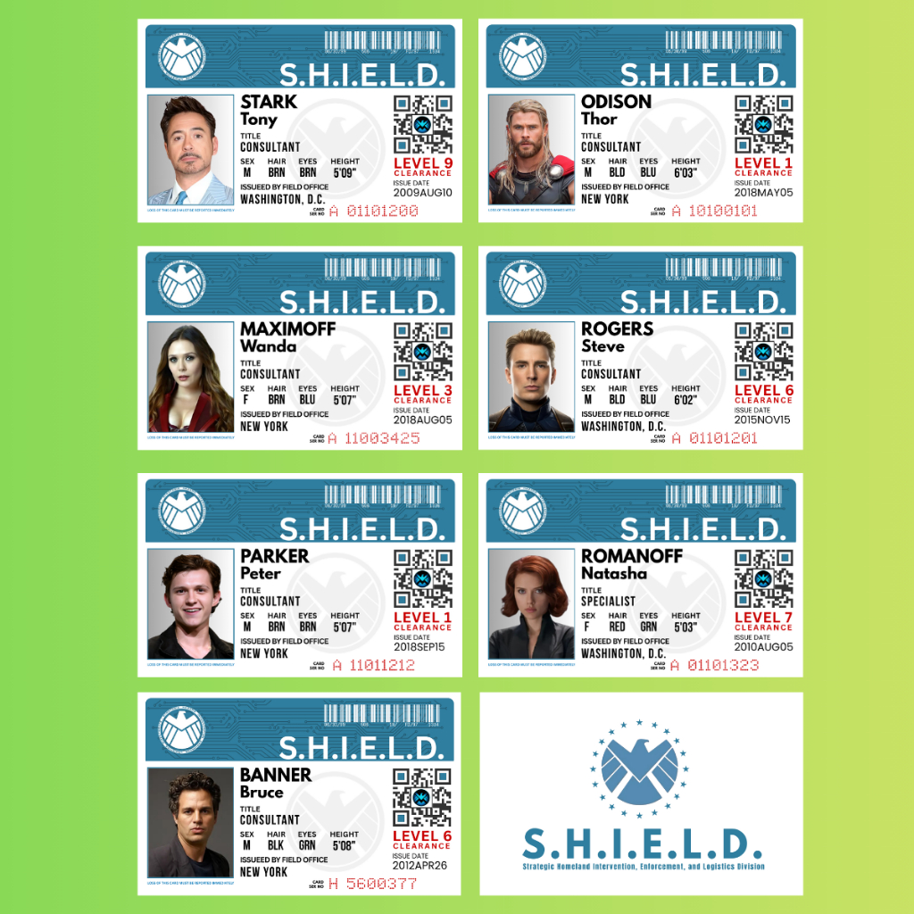 ID Card Avengers Edition PVC NameTag