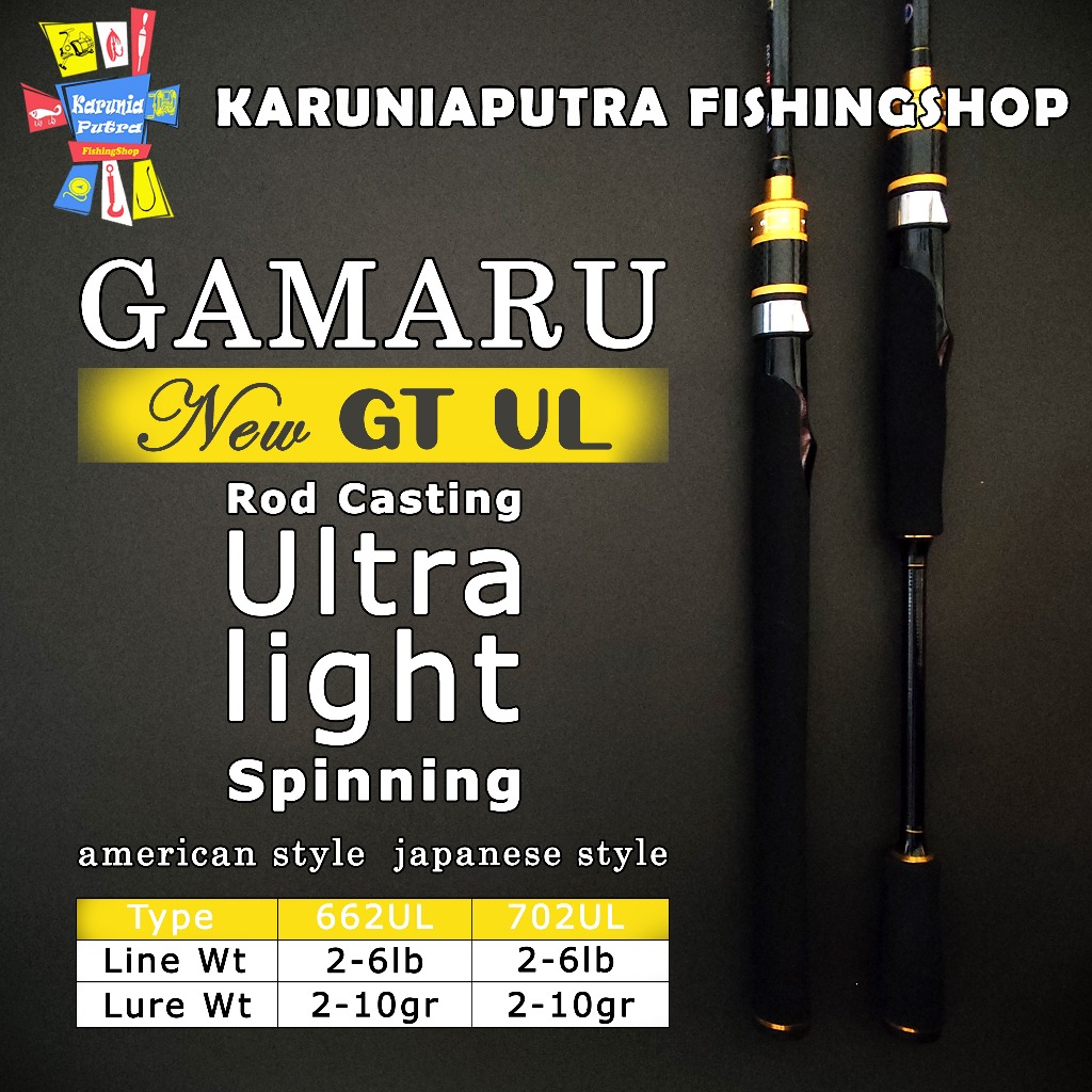 Joran Ultralight Gamaru GT UL SIC Fuji Ring Guide Solid Carbon Tip American Style Japanese Style