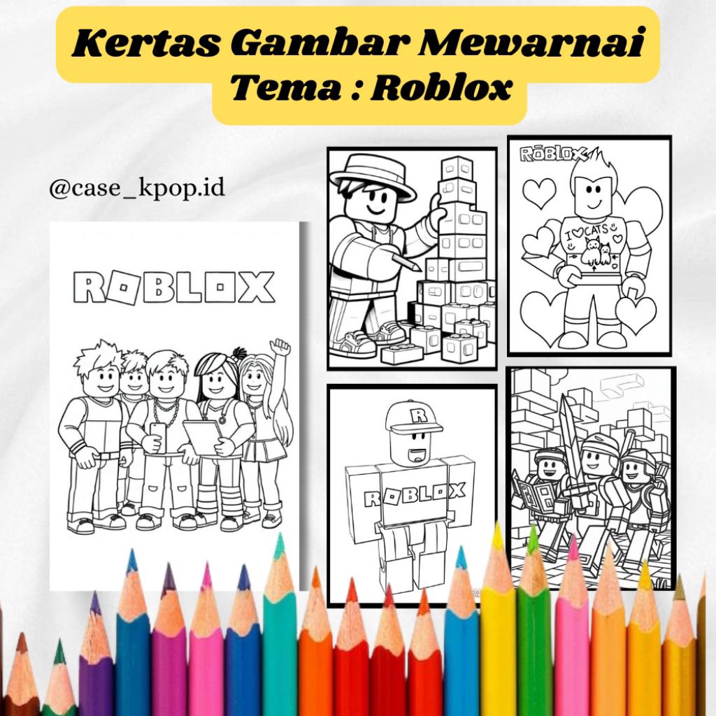 

20 LEMBAR KERTAS MEWARNAI ANAK TEMA ROBLOX (READY LANGSUNG KIRIM)