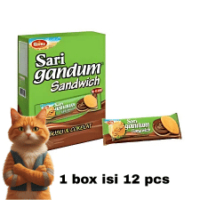 

SARI GANDUM SANDWICH COKLAT 1 BOX ISI 12