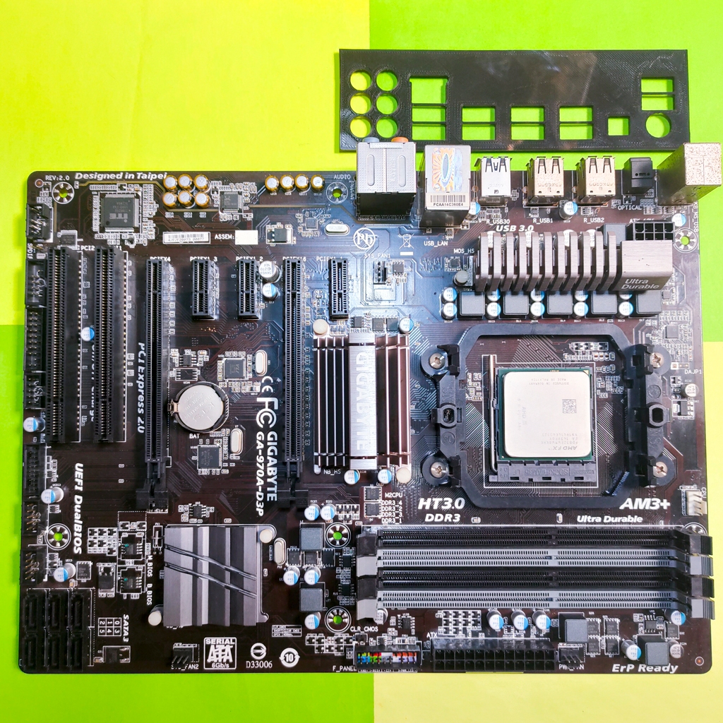 PAKET MOTHERBOARD GIGABYTE GA-970A-D3P + AMD FX-8320E VISHERA 4 GHz