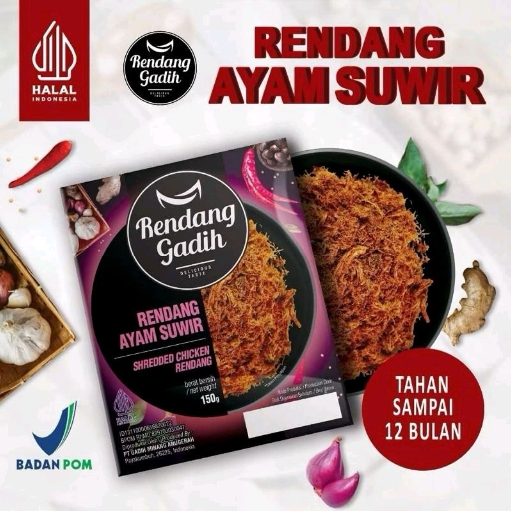 

Rendang Ayam Suir - Rendang Gadih Makanan Siap Saji Khas Minang Asli Padang Payakumbuh