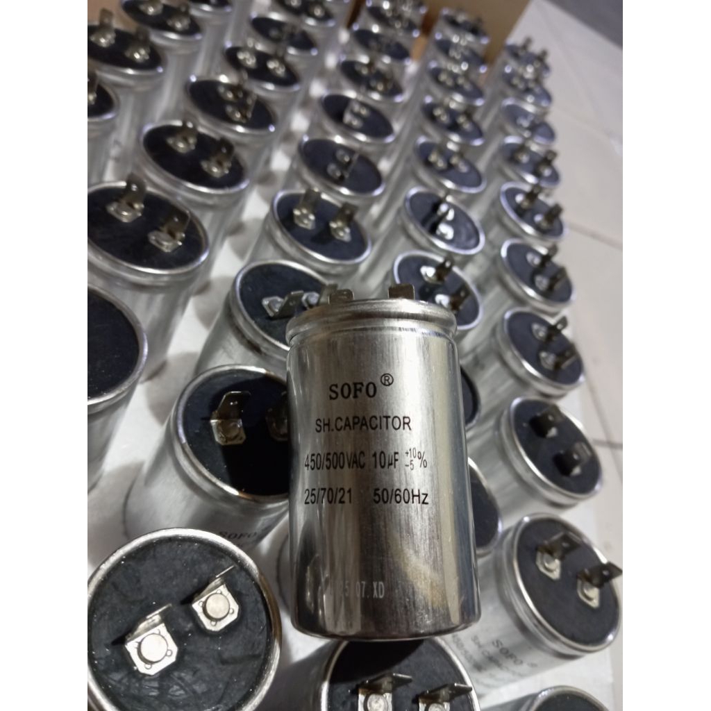KAPASITOR MESIN CUCI 10UF SOFO SH. CAPACITOR 450/500VAC