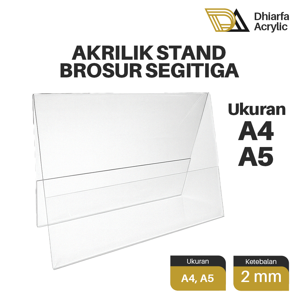 

Stand Holder Akrilik Model Segitiga Akrilik Menu Depan Belakang