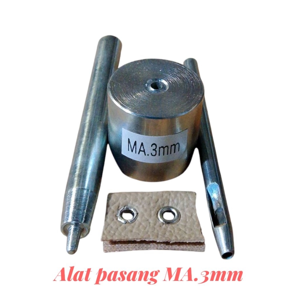 

Alat pasang mata ayam 3mm dan pembolong kulit dan imitasi