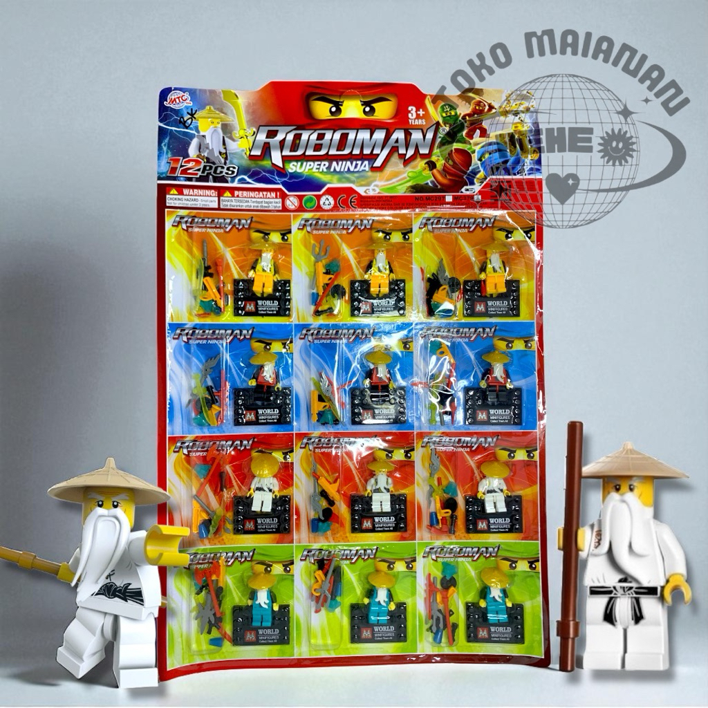 1 LEMBAR BRICKS ROBOMAN NINJA || ROBOMAN NINJA KAKEK || ROBOMAN MC379
