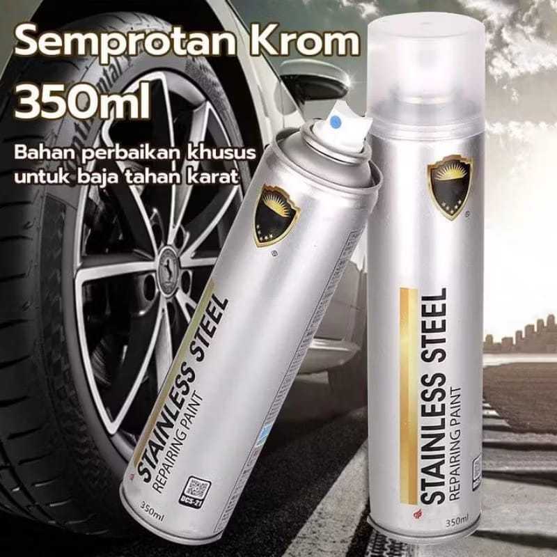 Cat Semprot Mobil 350 Ml Anti Karat Metalic Warna Stainless