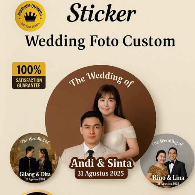 

345pcs Stiker Foto Wedding Souvenir custom