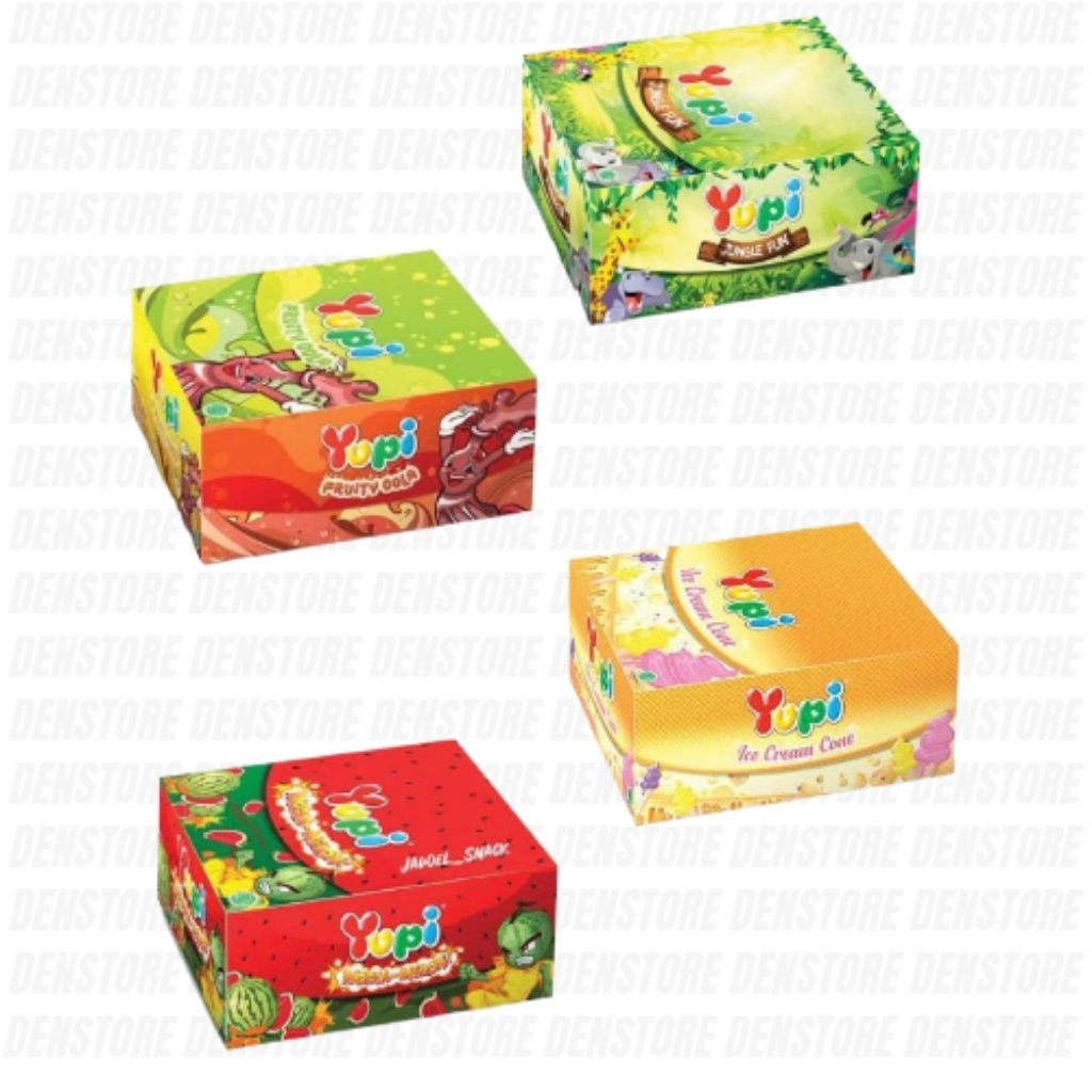 

Yupi Wotta Melon - Yupi Ice Cream Corn - Yupi Jungle Fun - Yupi Fruity Cola