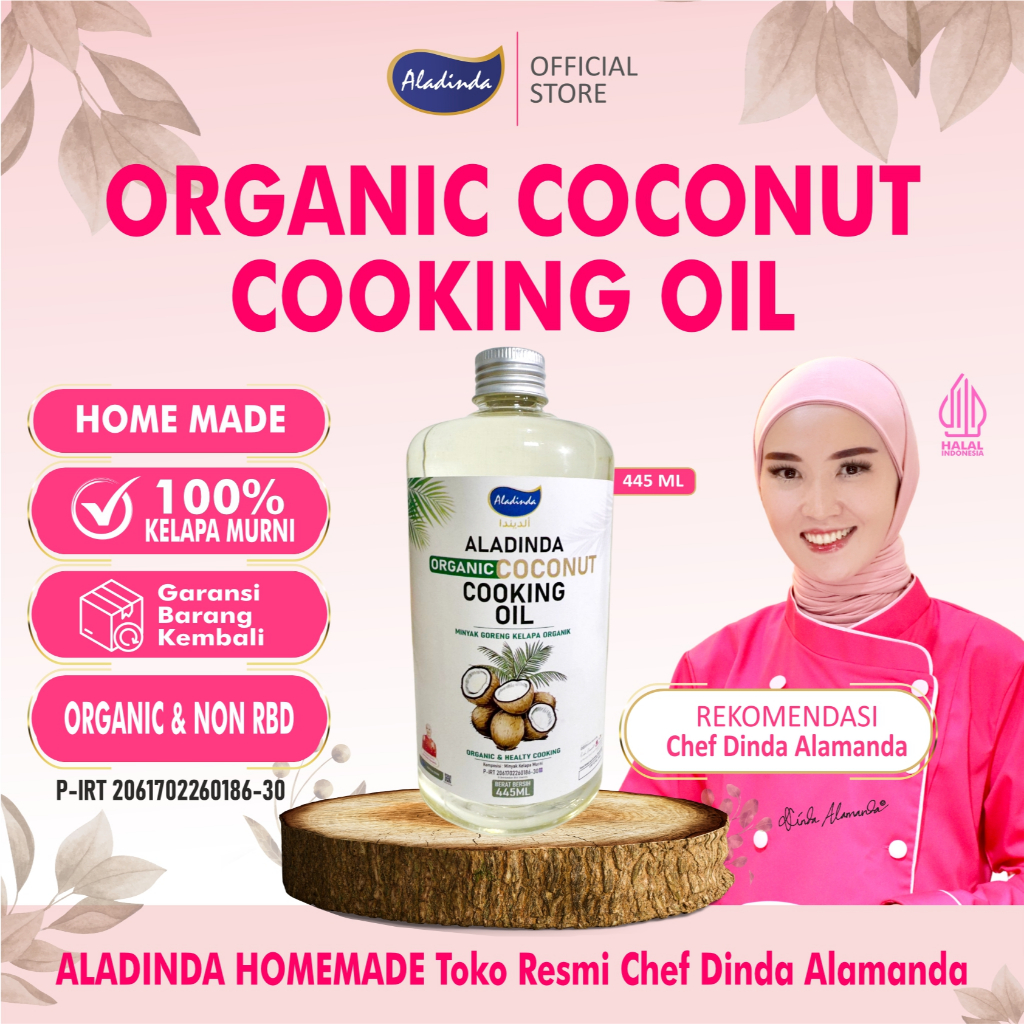

ALADINDA ORGANIC COCONUT COOKING OIL / MINYAK GORENG KELAPA CHEF DINDA ALAMANDA