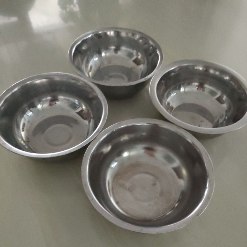 Mangkok Stainless Steel 4 pcs, Preloved