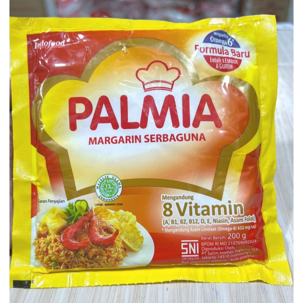 

Palmia Margarin Serbaguna 200 gram / Mentega Sachet