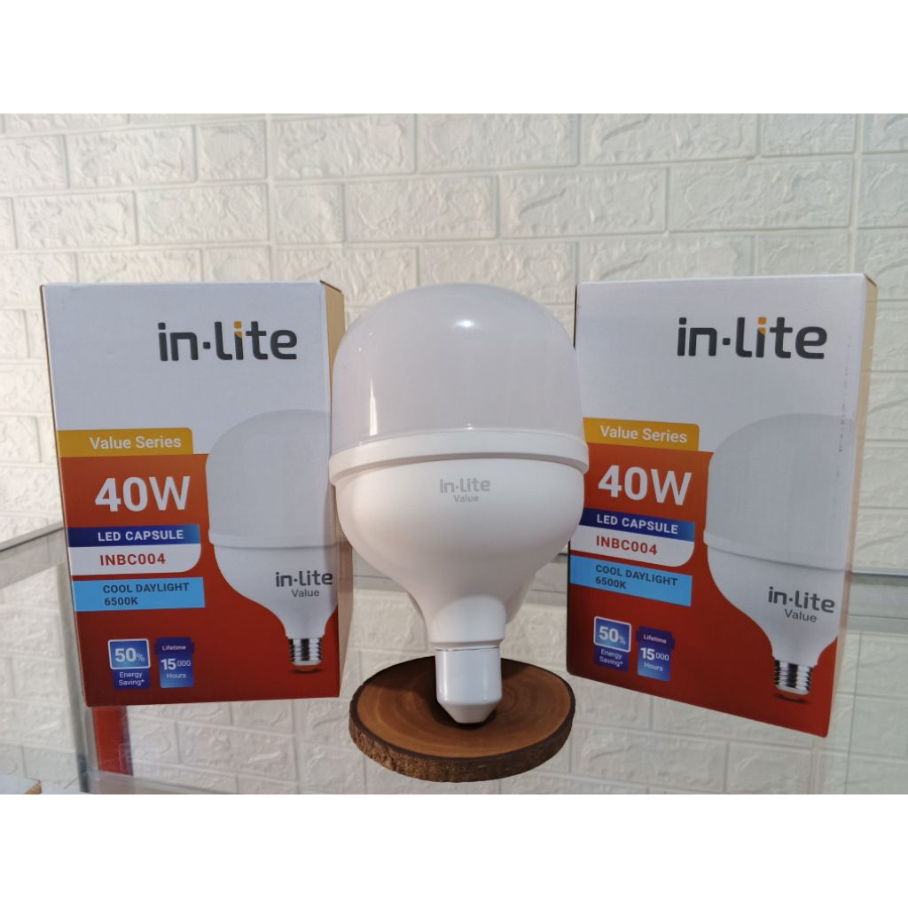 Lampu LED in-Lite 40W CAPSULE PUTIH