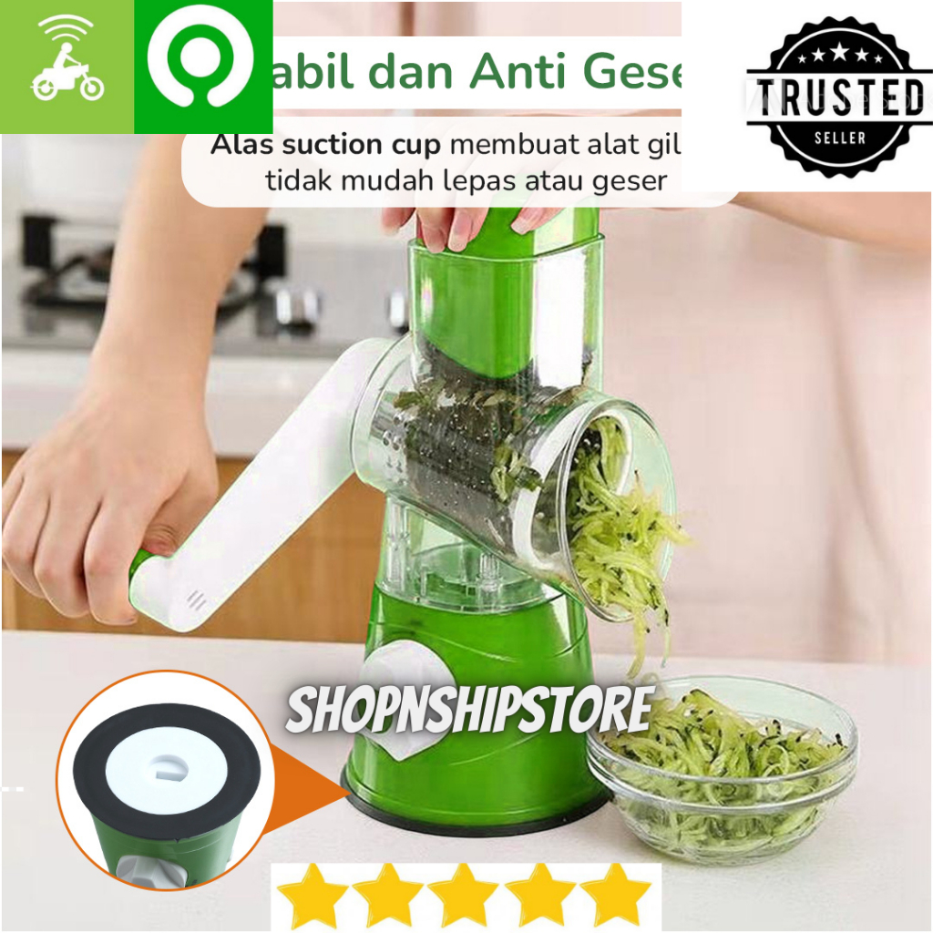 Pengiris Sayur Dan Buah /Penggiling Bumbu Stainless Alat Pemotong Sayur /Parutan Serbaguna / Penggil