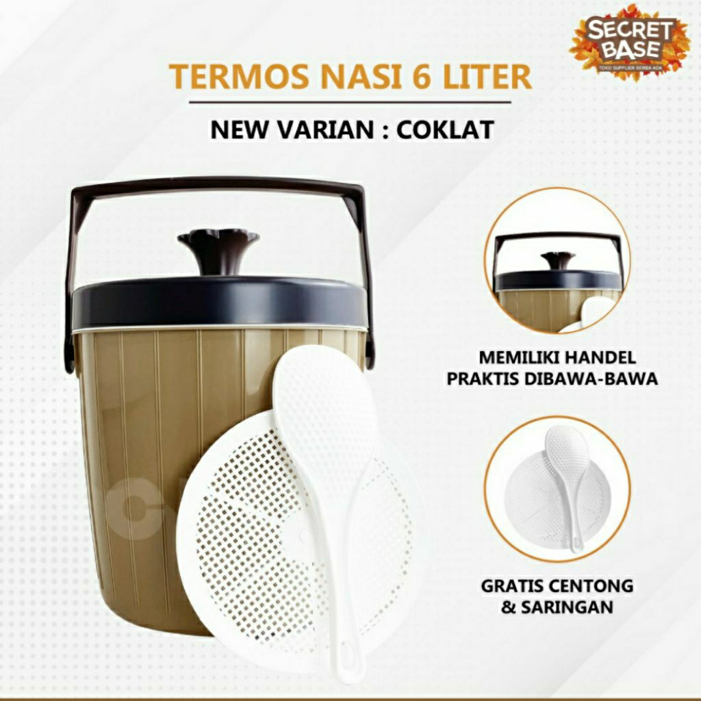 TERMOS NASI / TERMOS ES UKURAN 6 LITER