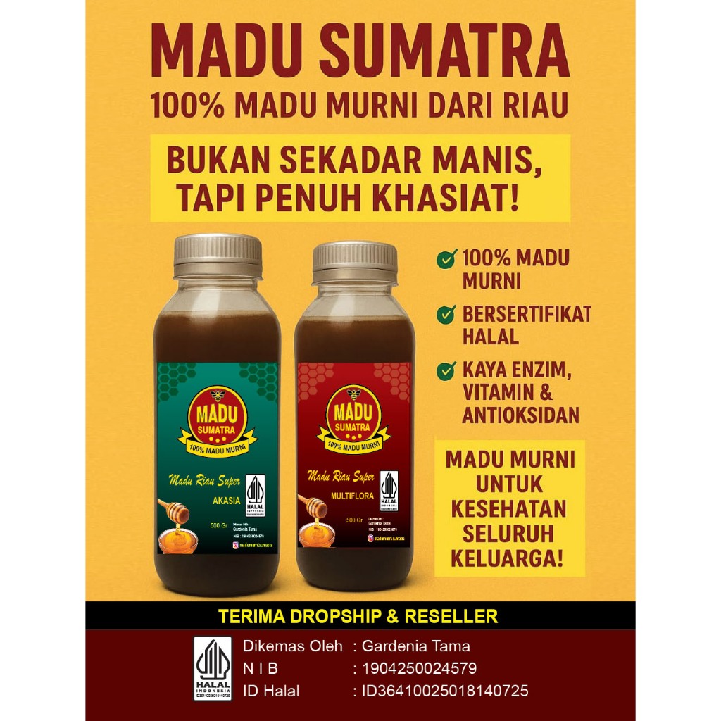 

Madu Murni – Akasia & Multiflora 100% Asli Tanpa Campuran dari Riau