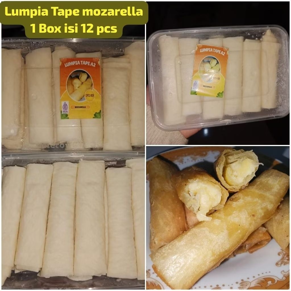 

Lumpia Tape Keju Mozzarella Lumer Frozen Food isi 12 pcs
