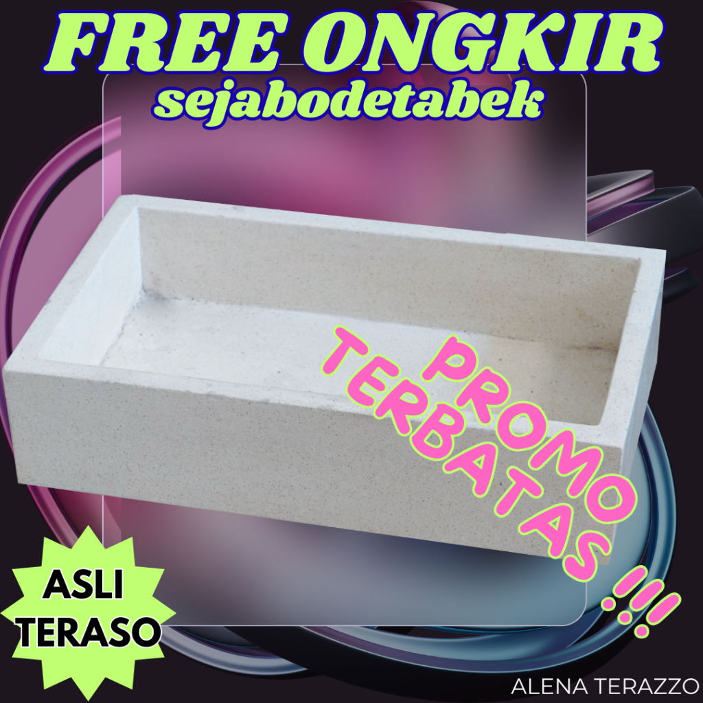 ALENA TERAZZO WASTAFEL TERASO CUCI TANGAN MARMER BATU ALAM FREE ONGKIR SEJABODETABEK WASTAFEL PUTIH
