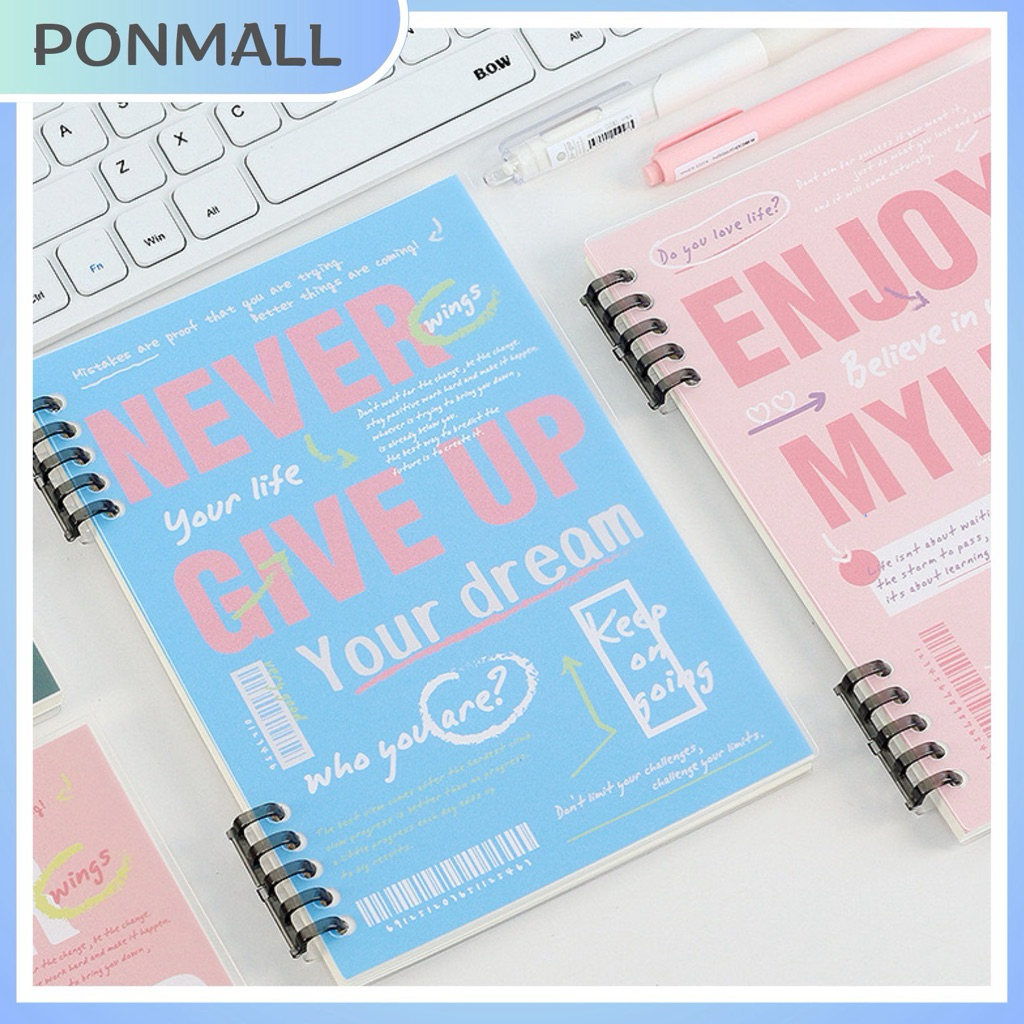 

PONMALL- Notebook Aesthetic B5 Binder Aesthetic Buku Tulis Sekolah Kuliah dapat di-refill