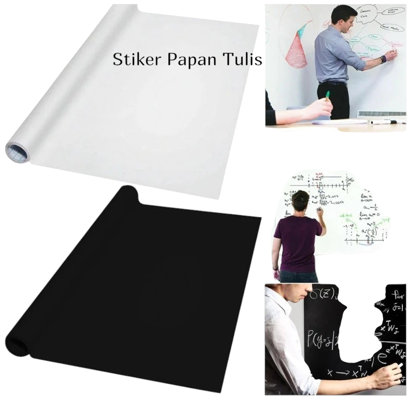 

Stiker papan Tulis dinding tempel | wallpaper Dinding papan tulis hitam dan putih ukuran 45x200cm