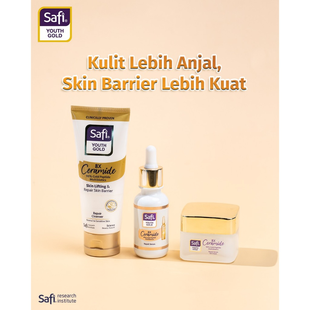 Paket Skincare Safi Malaysia Youth Gold Kulit Normal Sensitif Anti Penuaan