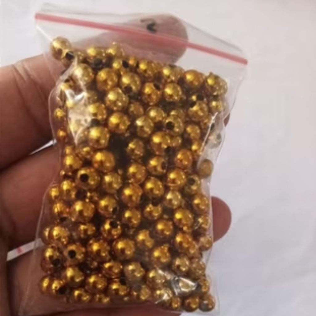 Mote warna gold 3 mm dan 4 mm