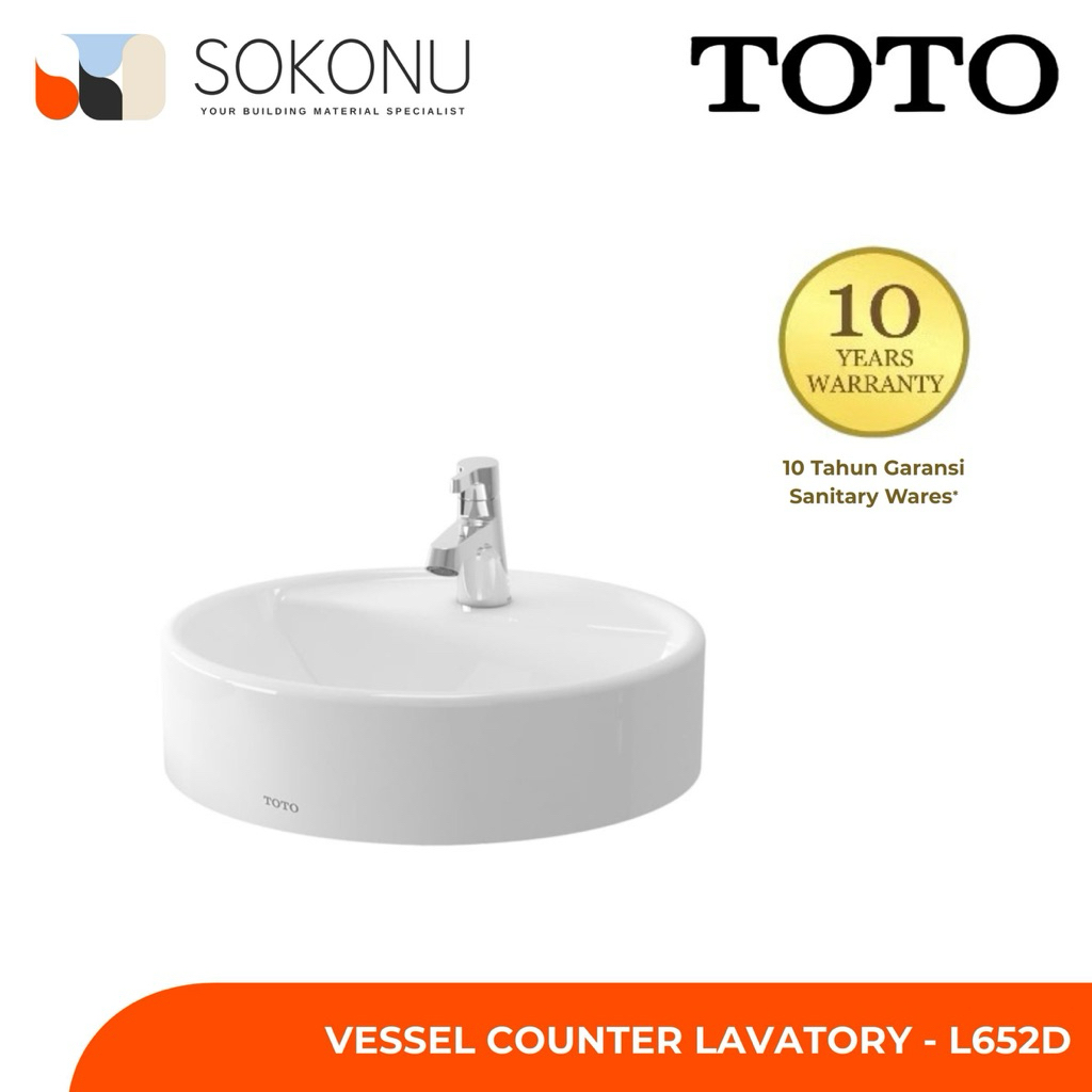 TOTO Vessel Counter Lavatory - L652D