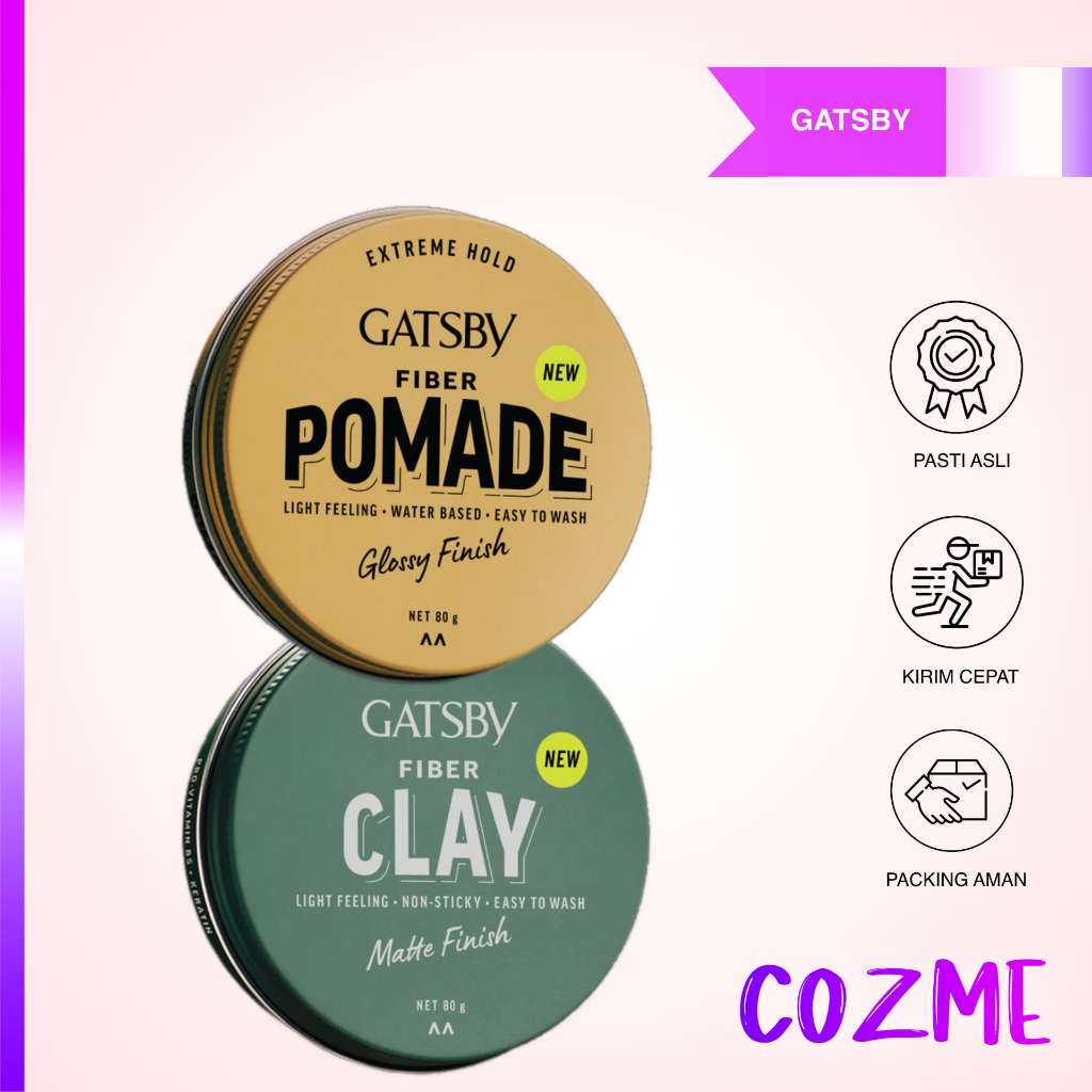 GATSBY Hair Styling Fiber Extreme Hold  | Pomade | Fiber Clay | Fiber Grease