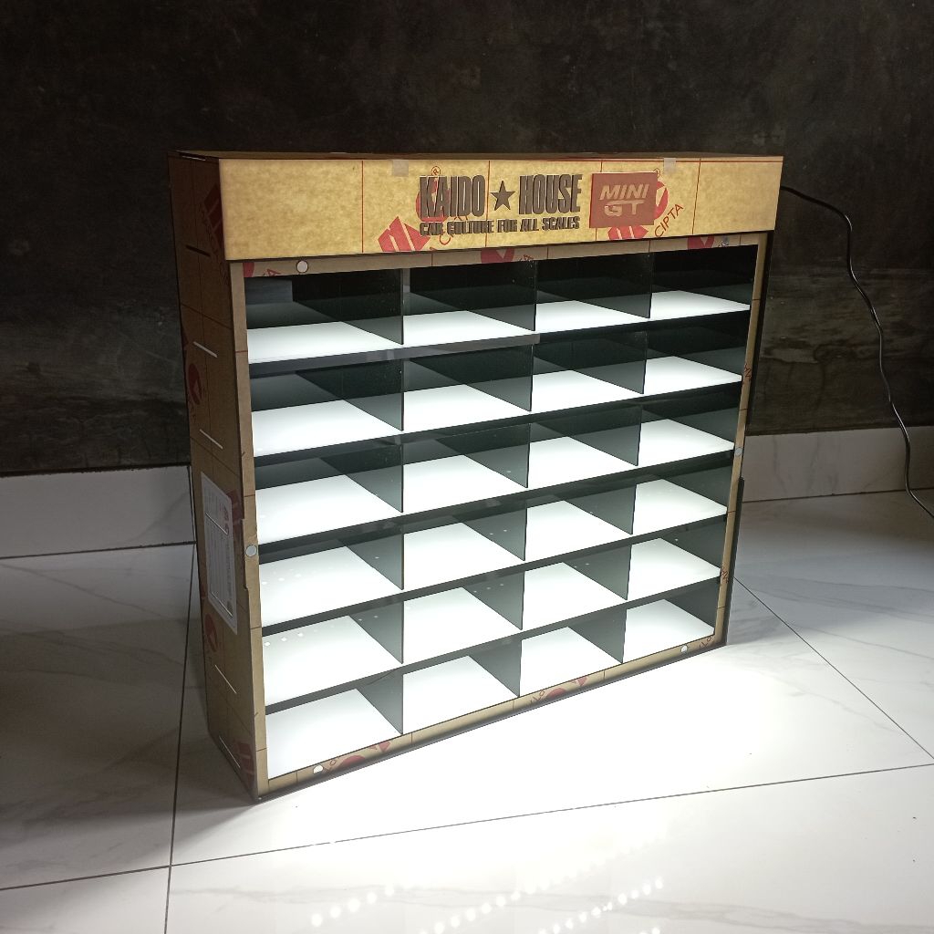Rak Akrilik Kaido House 24 slot | Rak diecast custom led header