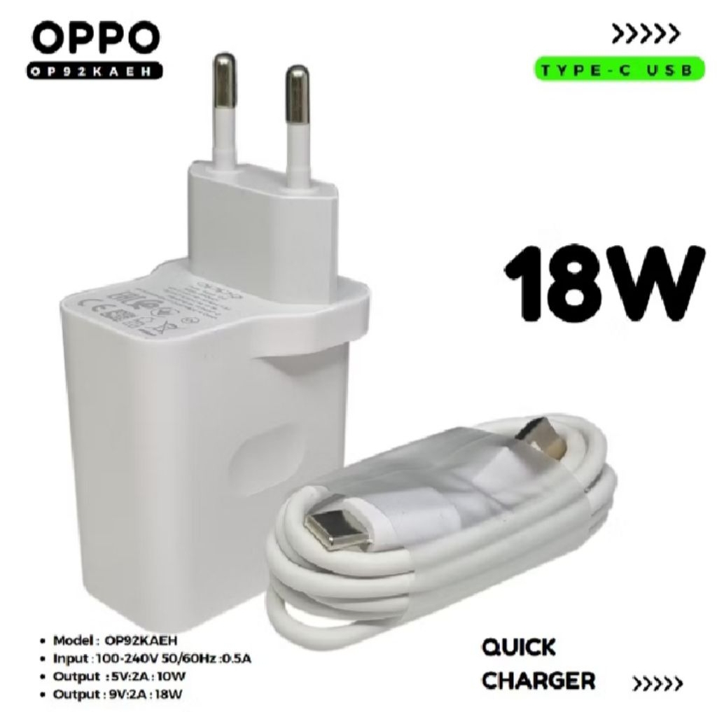 charger oppo type C usb 18watt & 10watt