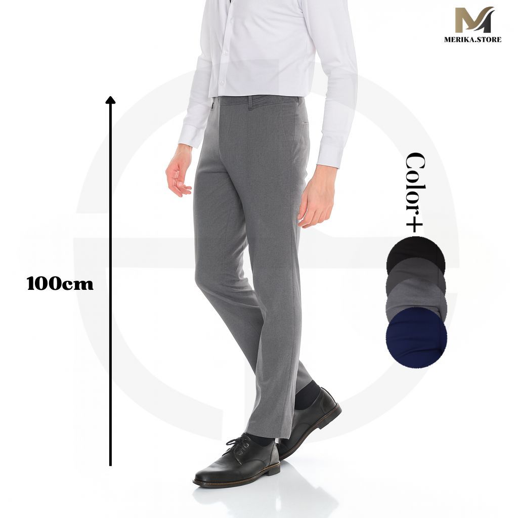 FAVORIT CELANA PANJANG KANTOR FORMAL PRIA SLIMFIT BAHAN DASAR KAIN/CELANA KERJA PRIA COD KEKINIAN