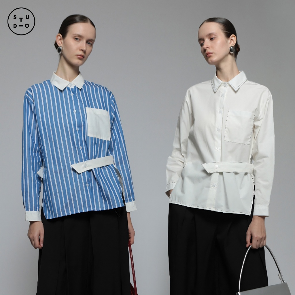 COTTONINK Studio - Atasan Kemeja Wanita Perse #StudioEssentials