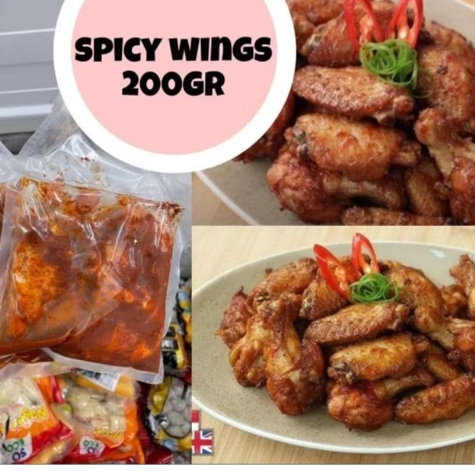 

Spicy chiken wings Sayap Ayam Bumbu marinasi 200 gram