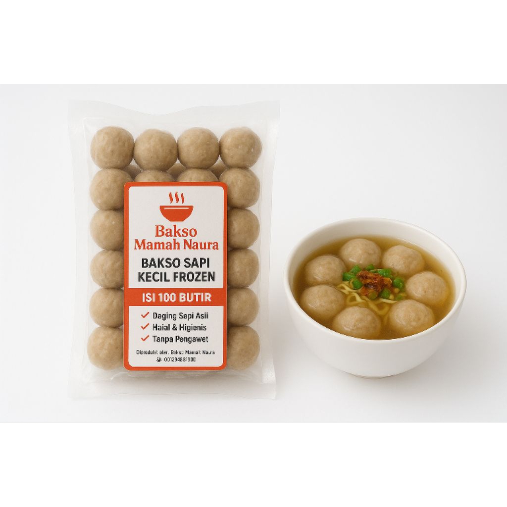 

Bakso Sapi Kecil Isi 100 – Bakso Frozen Praktis & Halal