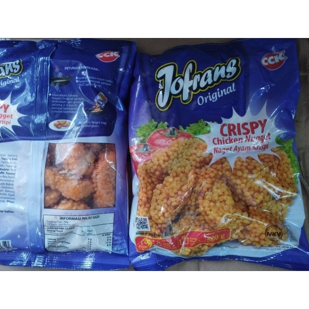 

Naget jofrans crispy 500gr|NUGET AYAM JOFRANS 500GR