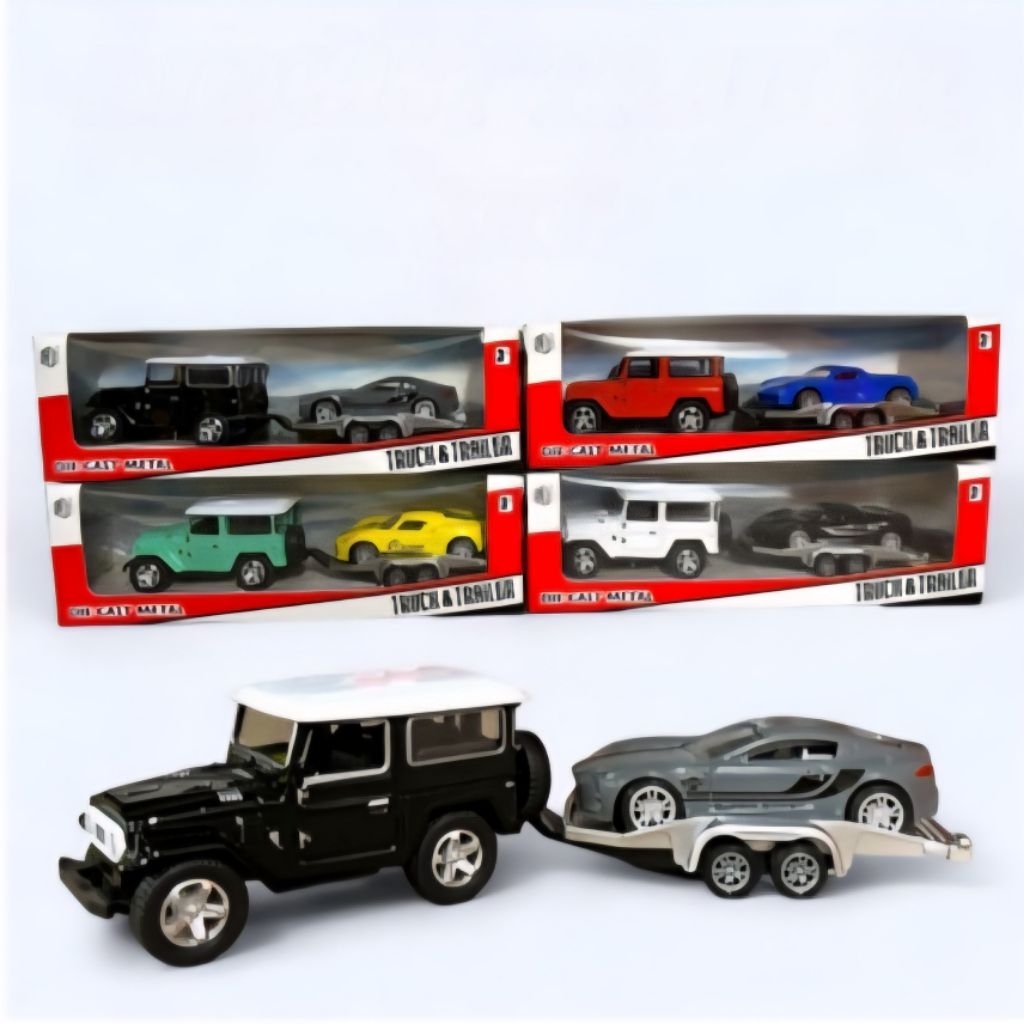 Mobil Jip Hardtop Diecast Miniatur Mainan Koleksi Model City Jeep Ban Besar