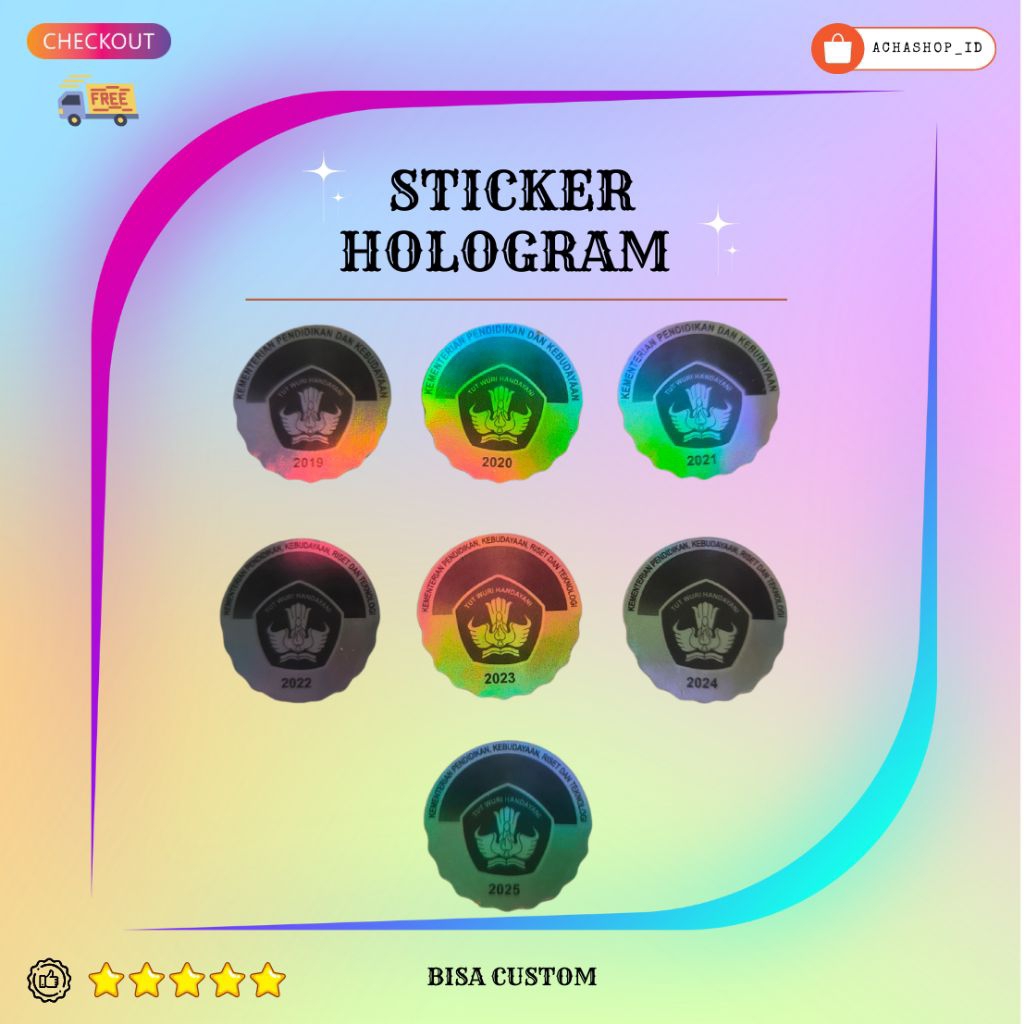 

Sticker Hologram Laminasi