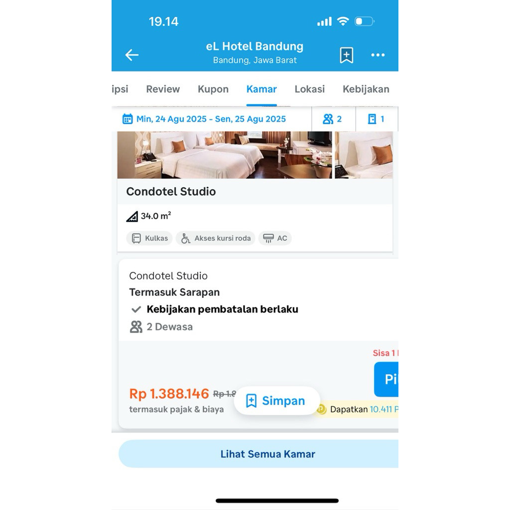 voucher El hotel bandung