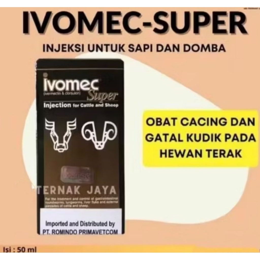 IVOMEC SUPER INJECTION 50ml Obat Gatal Dan Gudik Hewan Terbukti Ampuh