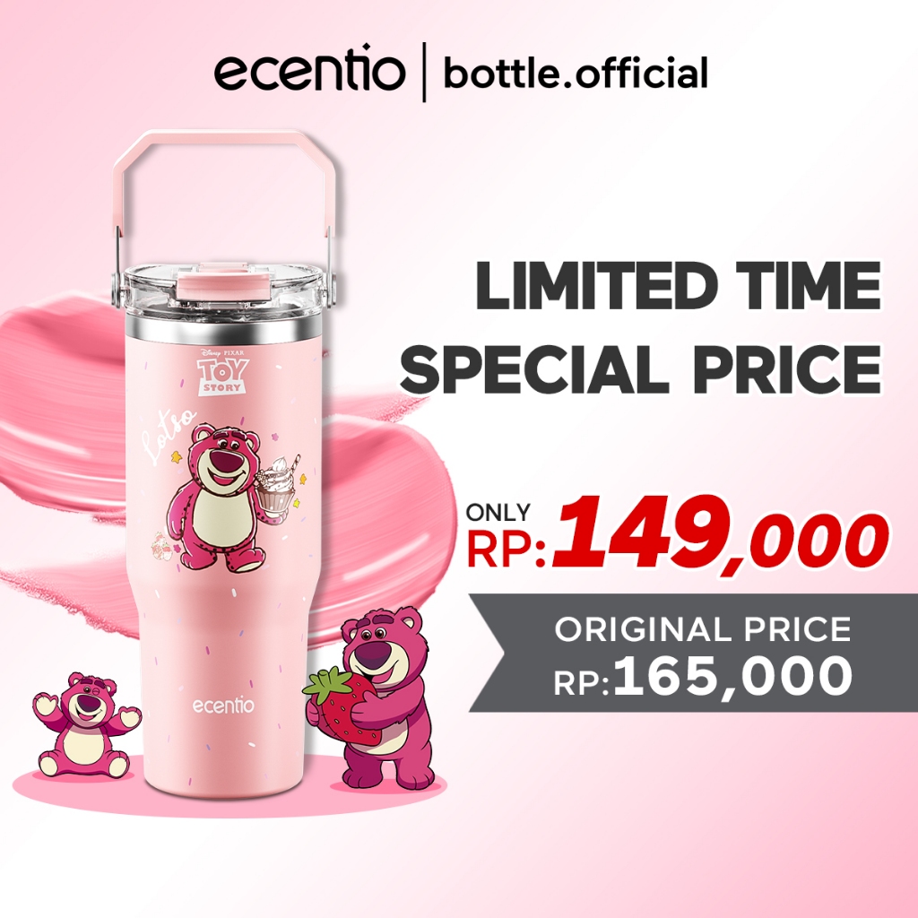 - 20Toy Storyecentio x Disney Tumbler Lotso Stainless 900ml Tumbler Korea Lucu Tumbler es batu tahan