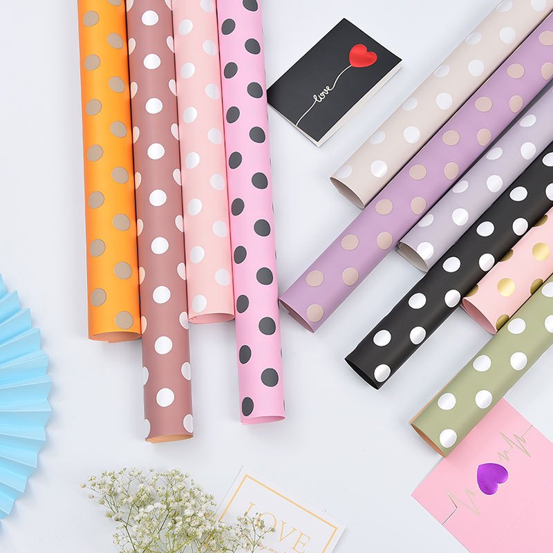 

Kertas Bucket Bunga Motif Polkadot Flower Wrapping Paper Polkadot