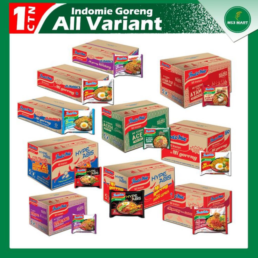 

Mie Indomie Goreng All Varian - Mie Goreng - 1 Karton