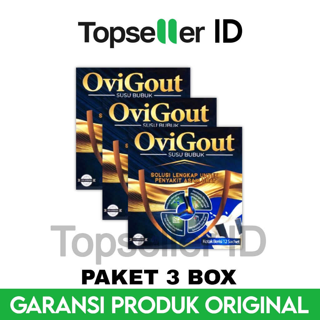 

3 Box Ovigout Susu Obat Asam Urat Nyeri Sendi Dan Kolesterol Original Asli