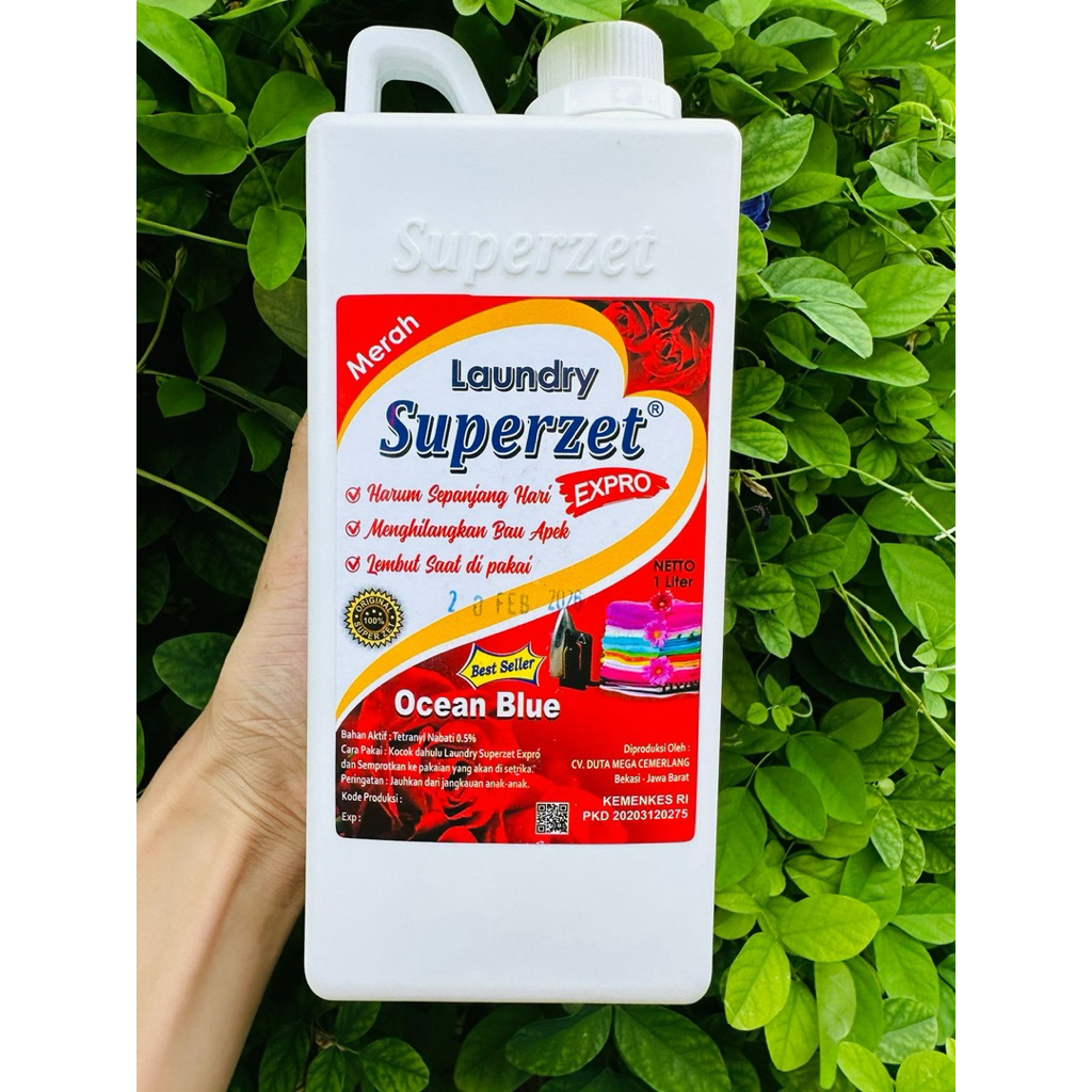 SUPERZET PARFUM PEWANGI LAUNDRY WANGI 1 LITER - PEWANGI LAUNDRY SUPER ZET - Pengharum Pakaian 1 lite