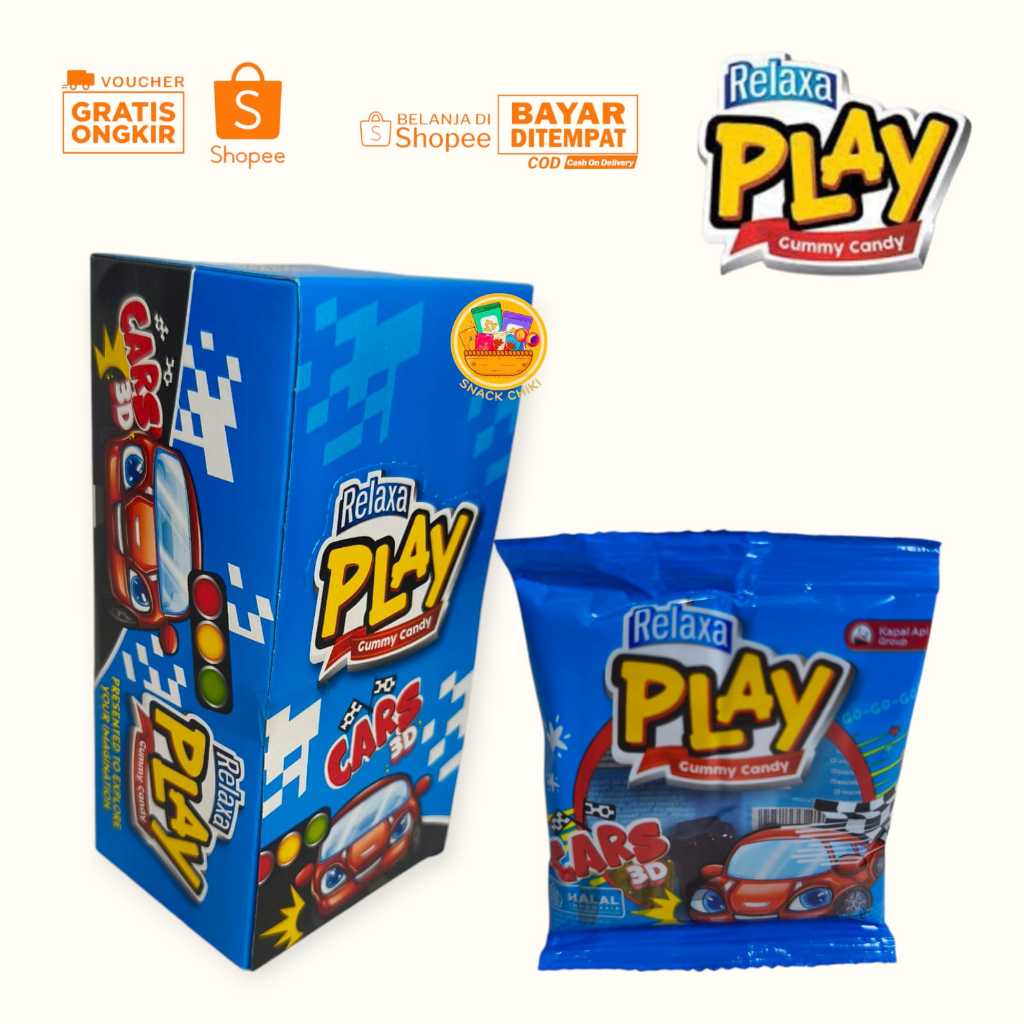 

YUPI RELAXA PLAY CARS 3D GUMMY CANDY 1 BOX 12 PCS