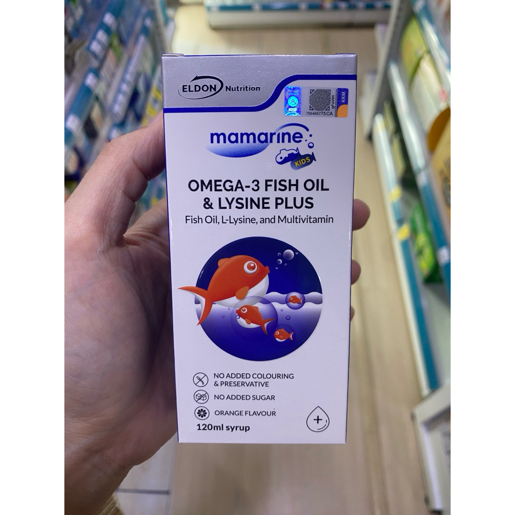 MAMARINE OMEGA 3 FISH OIL AND LYSINE PLUS