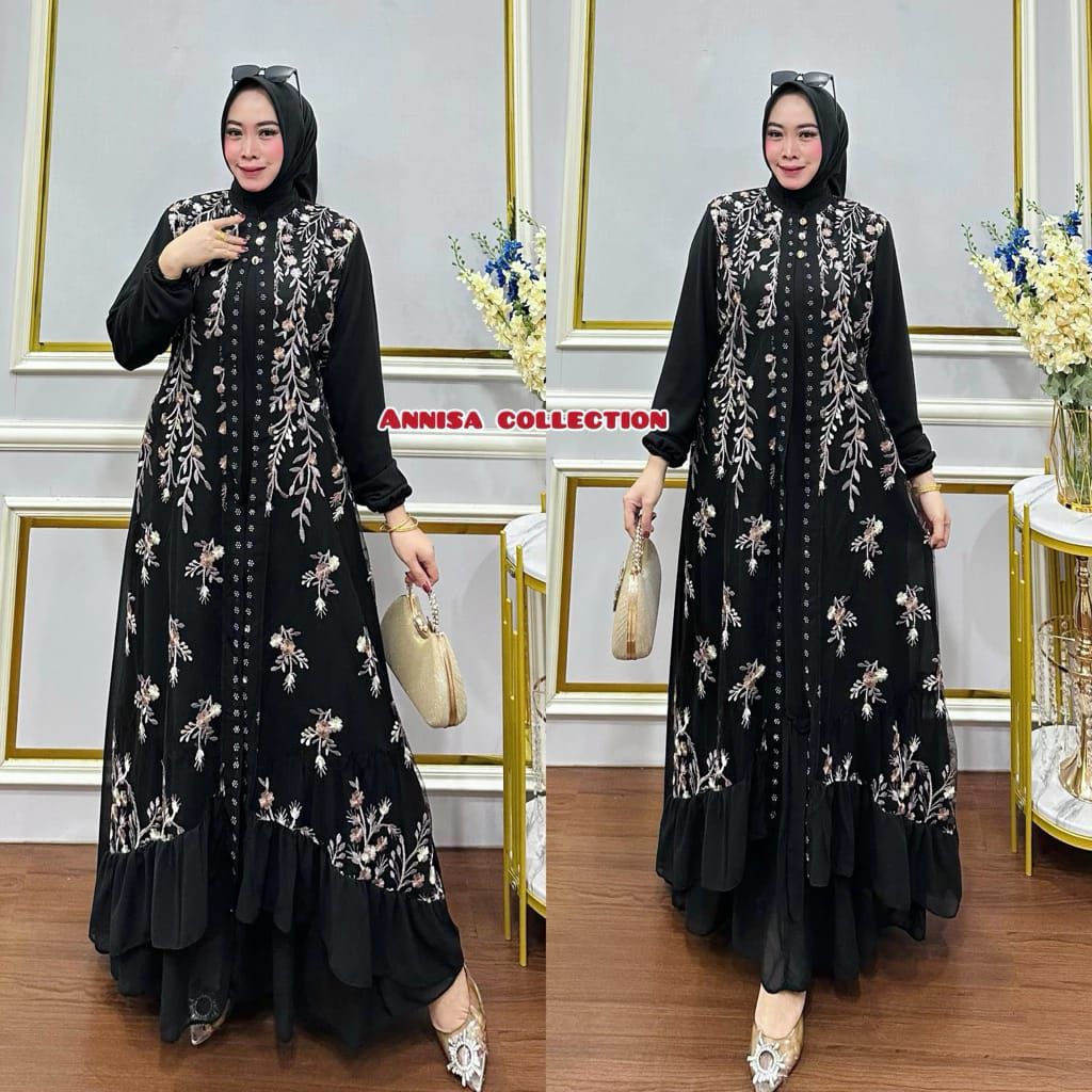 GAMIS CERUTY MIX BROKAT GAMIS KONDANGAN MODEL MEWAH TERBARU